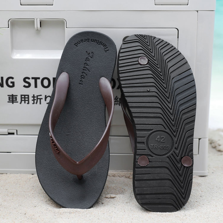 越南橡胶轮胎底人字拖ins网红同款夏季男外穿 防滑防臭沙滩拖鞋男