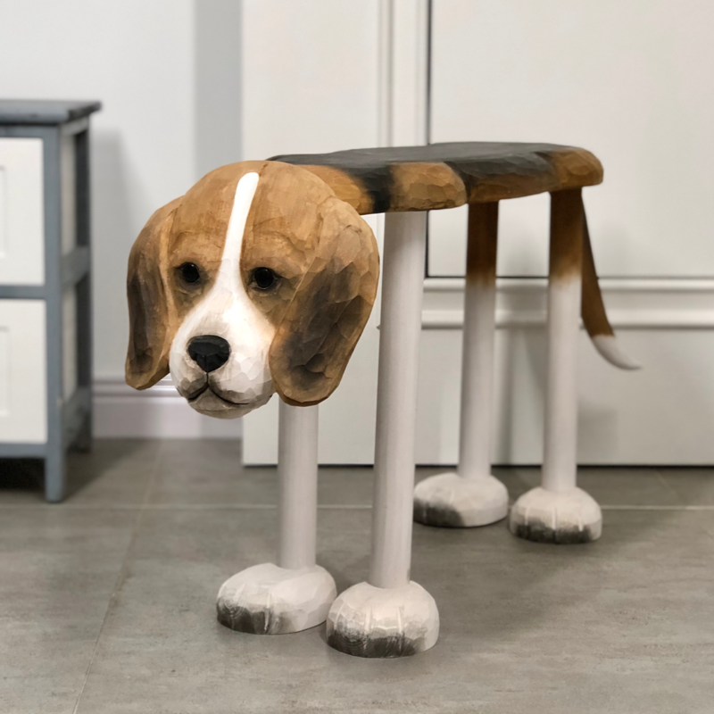 大号比格犬居家门口换鞋凳凳猎犬
