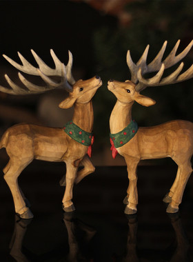 手工雕刻圣诞节日礼品送人小摆件