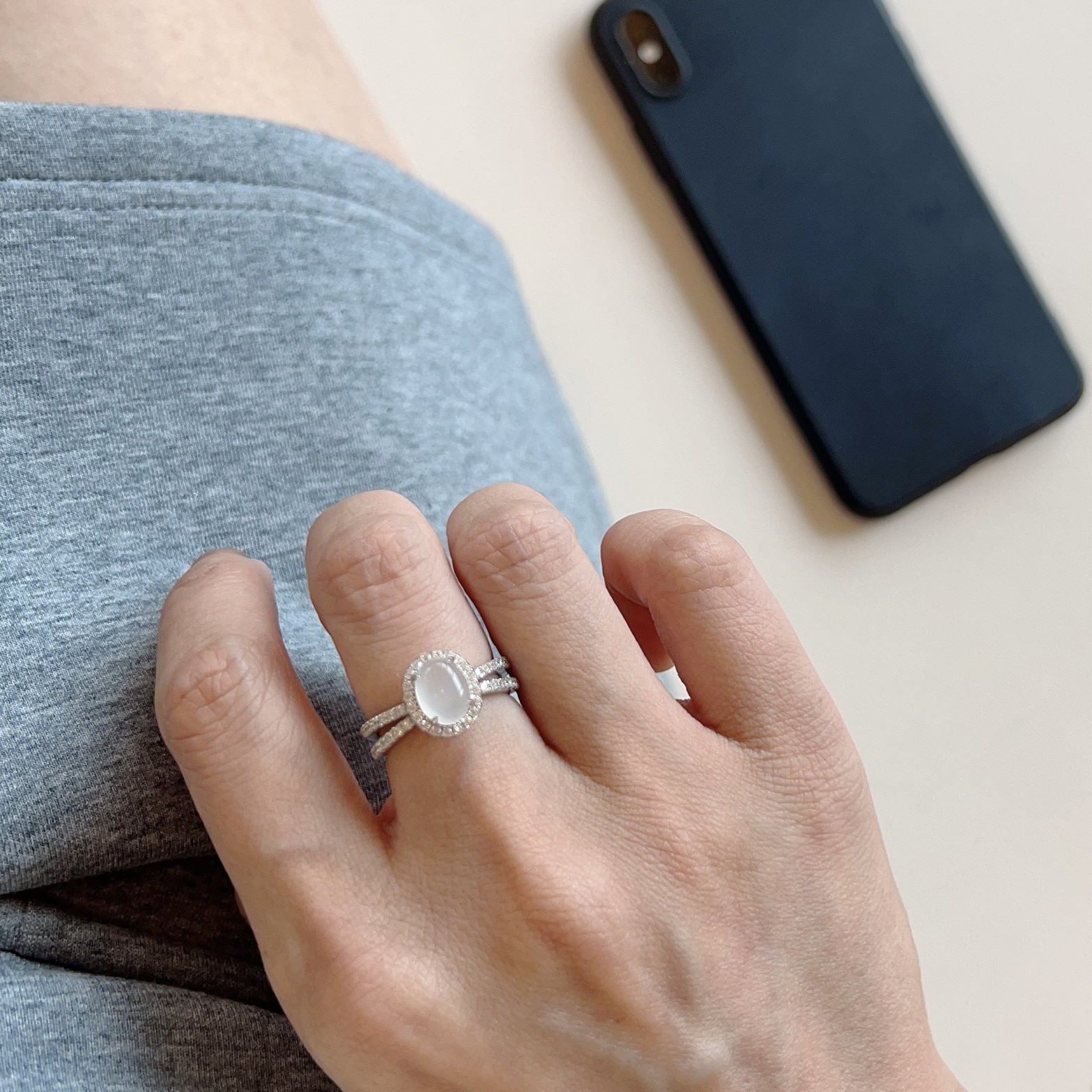 JollyMolly小众设计师925银新中式礼物个性重工白玉髓鸽子蛋戒指,饰品/流行首饰/时尚饰品新,戒指/指环,淘宝优惠券,粉丝福利购,淘宝优惠卷