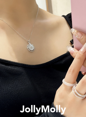 【万禹辰同款 】 JollyMolly小众设计师纯银轻奢白贝母新中式项链