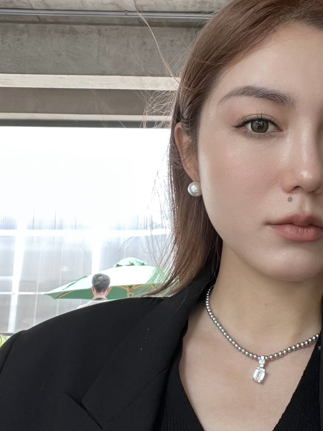 jollymolly小众设计师纯银甜美礼物网红百搭个性重工通勤珍珠耳钉