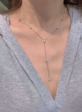 小众设计师925银重工毛衣链