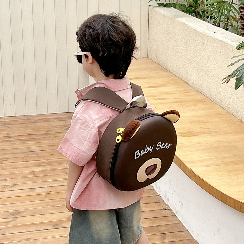 幼儿园书包宝宝卡通可爱小熊女孩背包男童轻便外出儿童蛋壳双肩包
