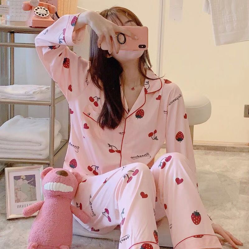 长袖睡衣女纯棉厚款开衫冬天月子