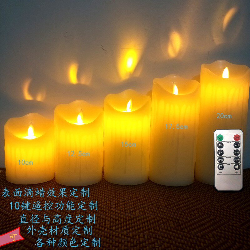 仿真摇摆led电子蜡烛灯石蜡流泪假烛酒吧餐厅宴会所浪漫氛围装饰