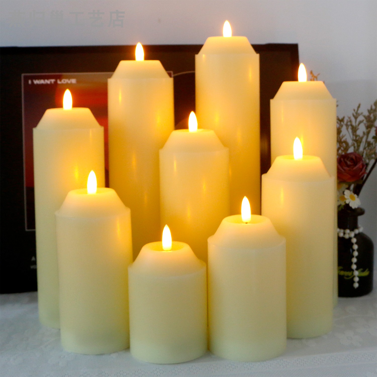 子弹头石蜡仿真led电子蜡烛摇摆充电遥控直流电12V/24V/220V接电