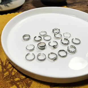 尾戒            脚戒女银饰S925纯银戒指活口开口可调节小拇指戒