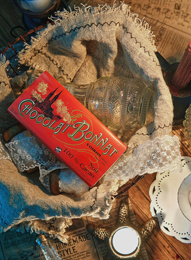 法国进口高端Bonnat100%纯黑巧克力天然可可脂零食无糖健身送礼