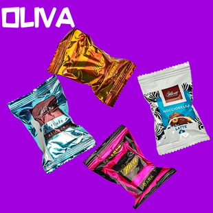 意大利进口Dulci 零食送礼 Oliva松露状榛子黑巧克力散装