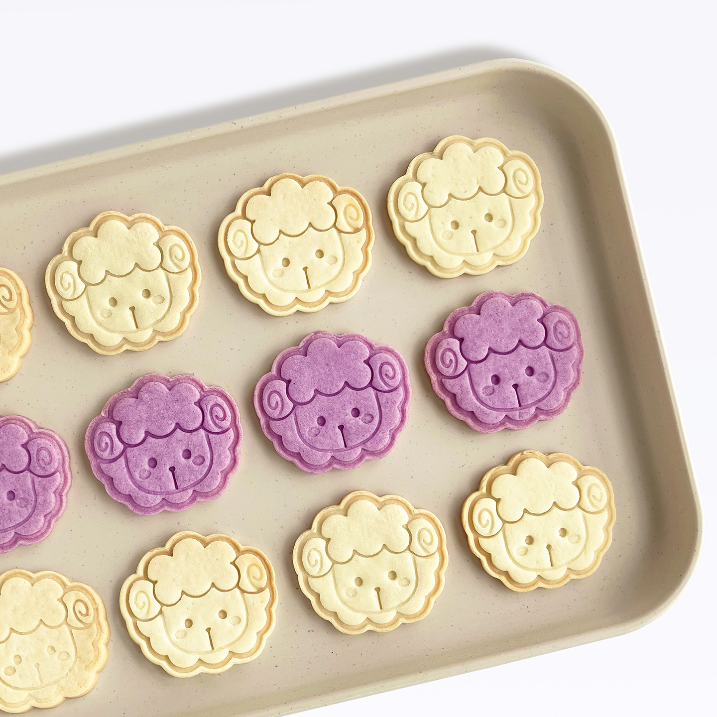 饼干模具可爱网红卡通动物小羊diy按压家用曲奇烘培工具