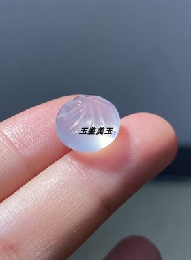 天然冰透玉髓玉包子通孔手链