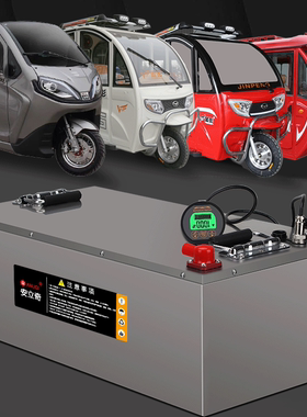 电动车磷酸铁锂电池大容量48V60V72V100AH三轮车四轮