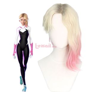 蜘蛛格温cos假发 渐变色 仿真头皮顶 女蜘蛛侠染色款平行宇宙