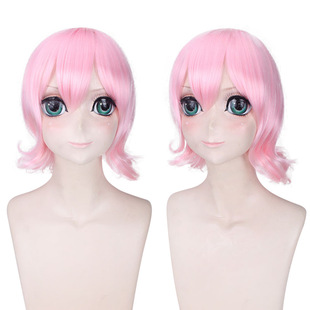 漂流假发   西行寺幽幽子cos假发 嫩粉短卷发 高温丝 动漫假发655