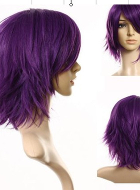 漂流假发 COS假发紫色反翘短发 黑子的篮球紫原敦  FQ001A-5