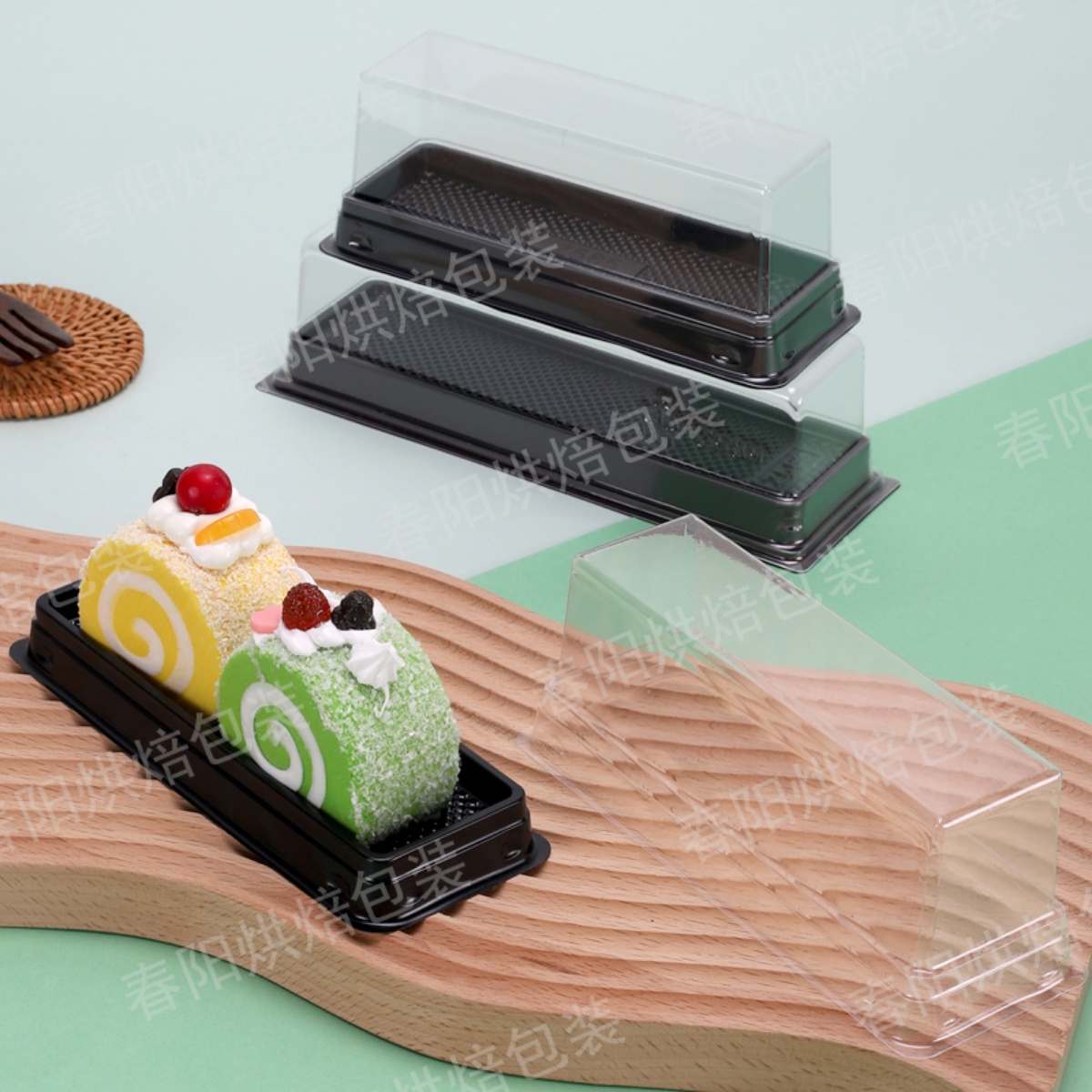 长条蛋糕盒毛巾卷蛋糕卷拿破仑面包盒慕斯绿豆糕寿司卷甜品包装盒