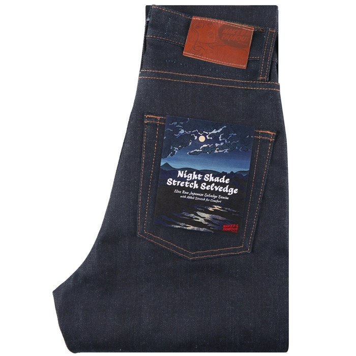 女生12oz弹力赤耳原色牛仔裤