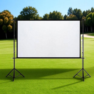 高清双支架可移动投影幕布支架式幕布户外露营投影仪幕布支架落地户外防风投影幕布户外防风投影布幕布支架式