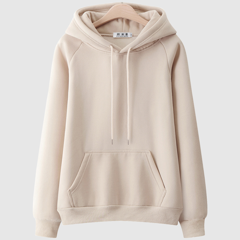 银狐绒2025新款秋冬卫衣女杏色