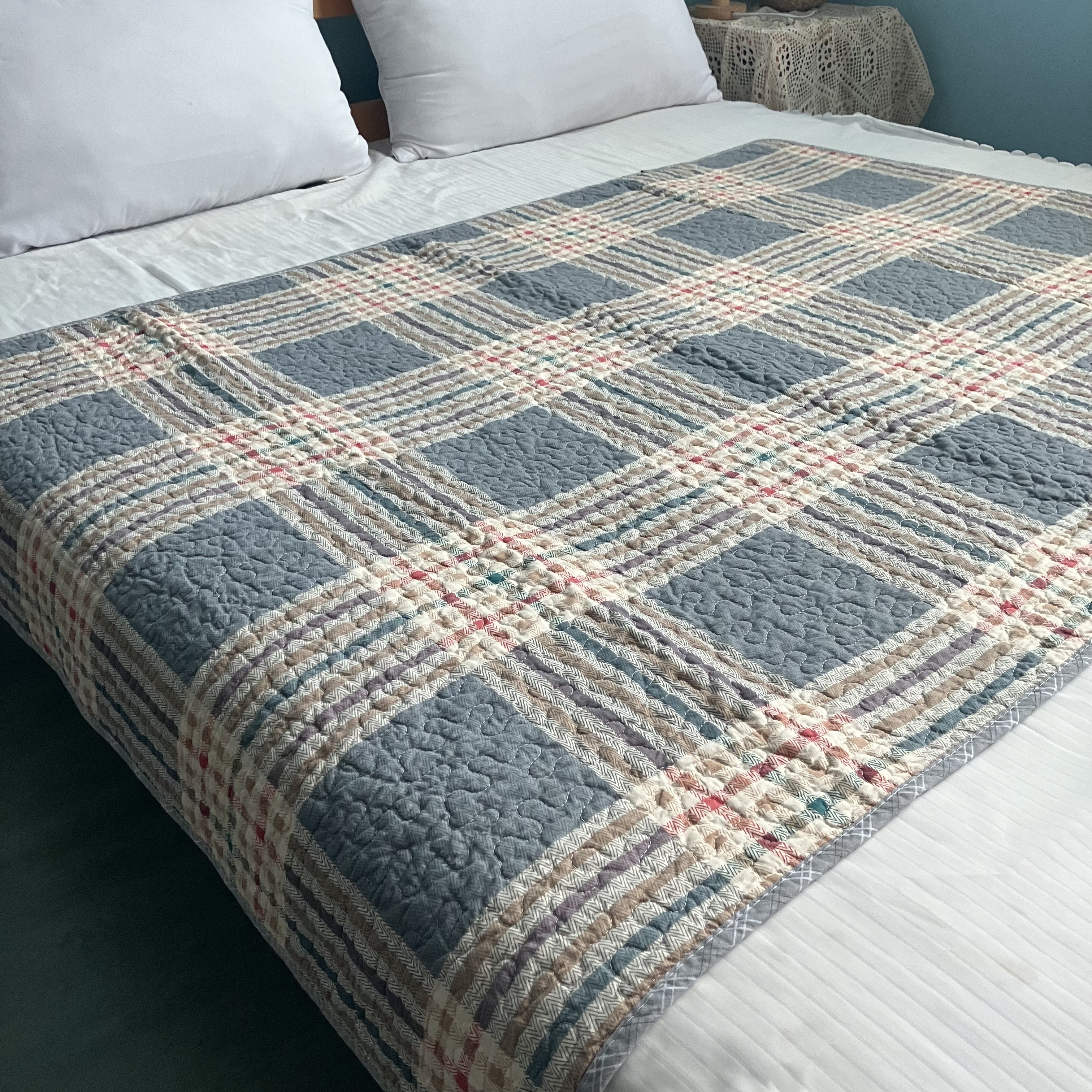 双面纯棉床盖单件床单