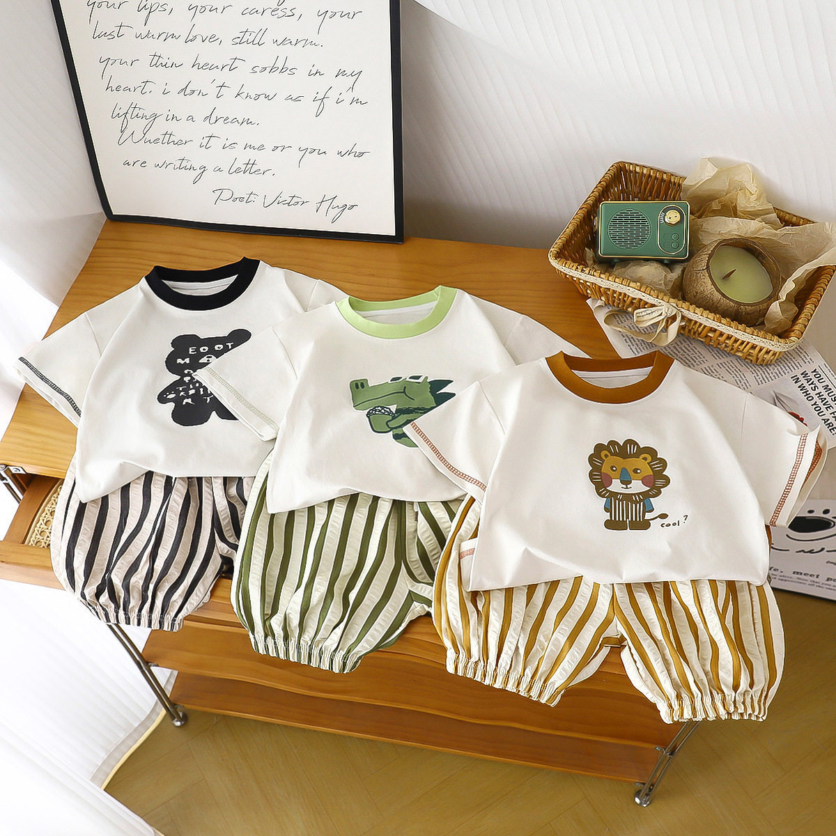 儿童短袖夏季新款套装中小童T恤男童夏装夏季宝宝七分裤宽松童装,童装/婴儿装/亲子装,套装,淘宝优惠券,粉丝福利购,淘宝优惠卷