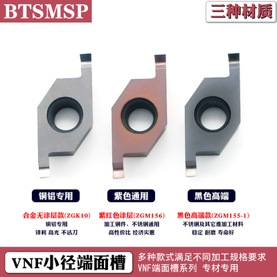 BTSMSP小径内孔端面槽刀片