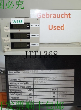 原装供应3X Units 205-PFS C1 D1 Bl 温度展览