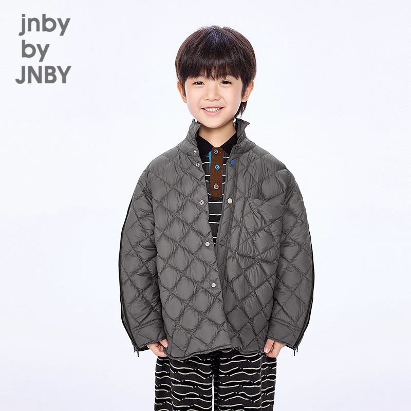 jnbybyjnby江南布衣秋男女童童装轻薄拉链羽绒服1P9C12980
