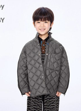 jnbybyjnby江南布衣秋男女童童装轻薄拉链羽绒服1P9C12980