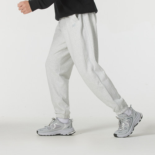 New Balance NB运动休闲情侣款简约百搭运动束脚针织长裤AMP41508