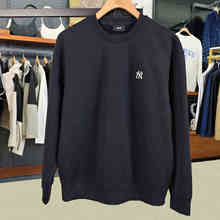 MLB秋季新款男女同款简约休闲纯色宽松百搭圆领套头卫衣3AMTB9144