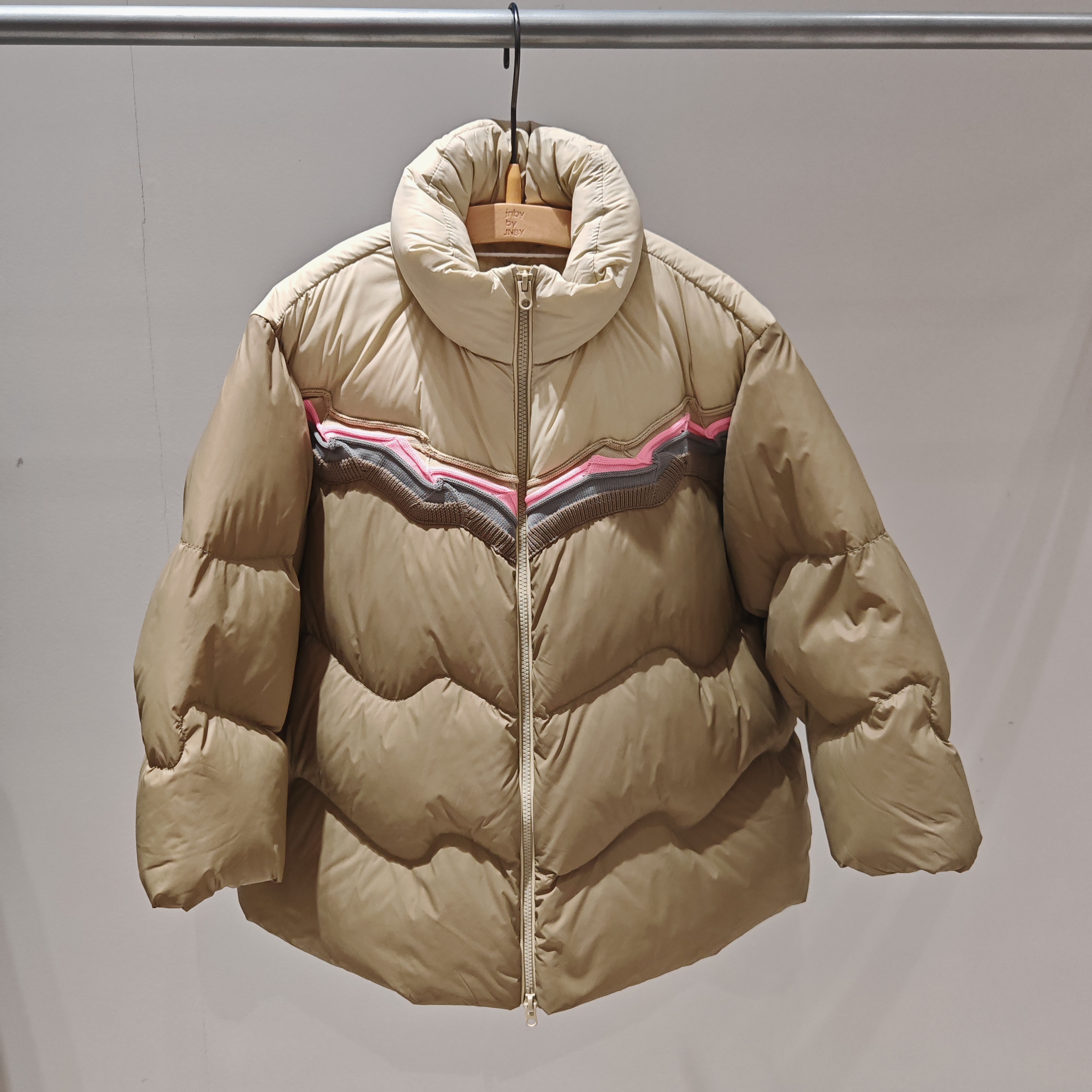 jnbybyjnby江南布衣冬季男女童童装拼接中长款羽绒服1PAC13010