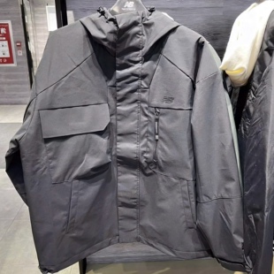 New Balance NB春季男女款运动休闲保暖连帽梭织加绒外套MJ61J6QU