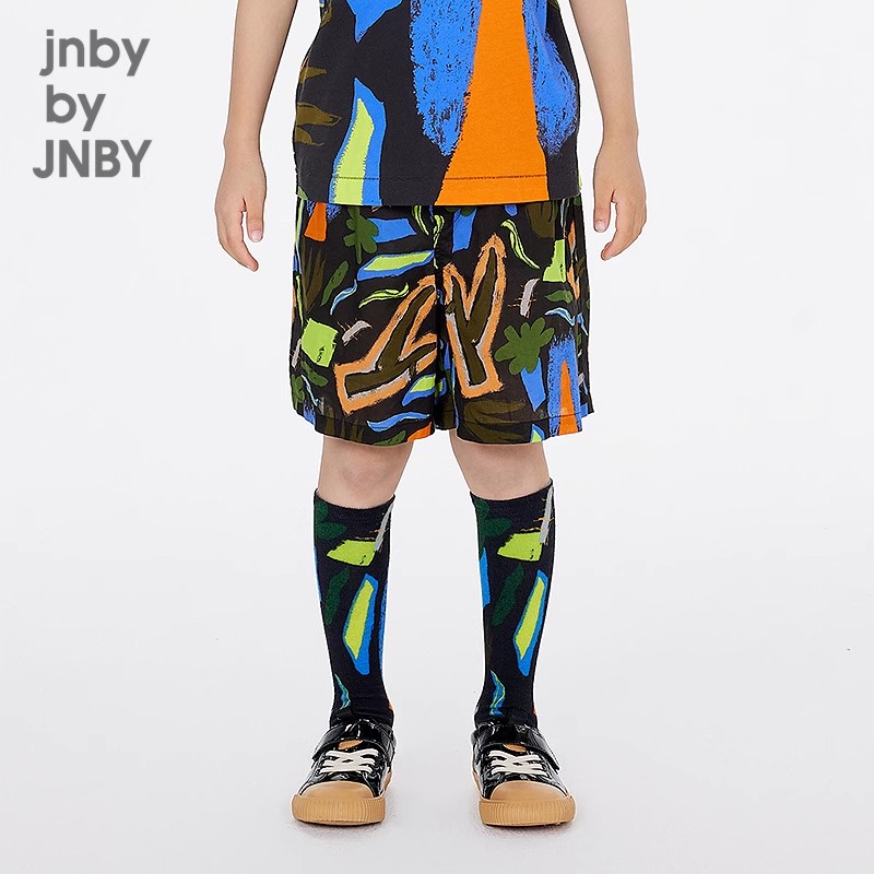 jnbybyjnby江南布衣童装夏季男童款印花短裤直筒裤1P4E11300