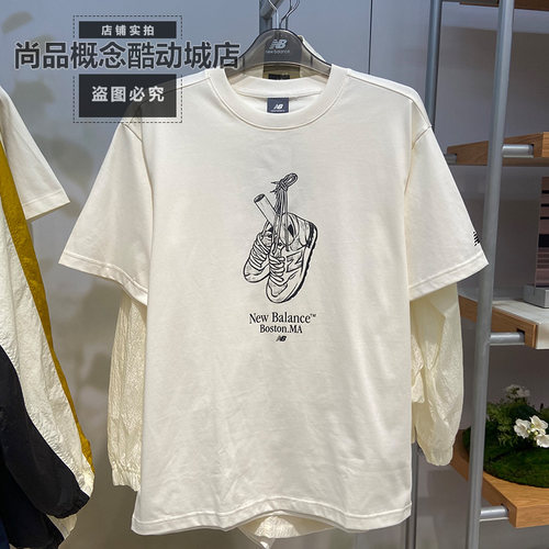 New Balance NB夏季男女款运动休闲宽松印花短袖圆领T恤MT61I6RT - 封面