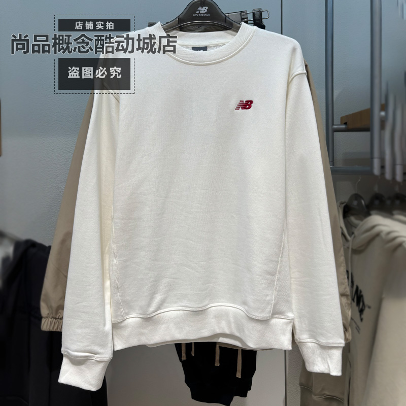 New Balance NB 秋冬季男女同款运动休闲针织圆领套头卫衣MT53809