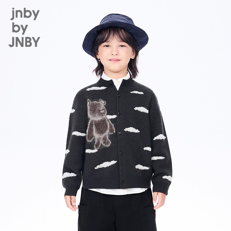 jnbybyjnby江南布衣秋男女童童装短款开衫毛衫1P9311980