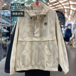 男女同款 中国李宁夏季 运动宽松百搭休闲舒适套头连帽外套AFDV989