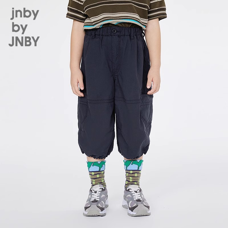 jnbybyjnby江南布衣夏季男女童款童装七分亚麻工装裤1P5E10280