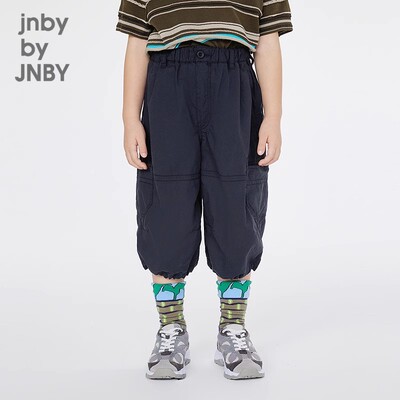 jnbybyjnby江南布衣夏季男女童款童装七分亚麻工装裤1P5E10280