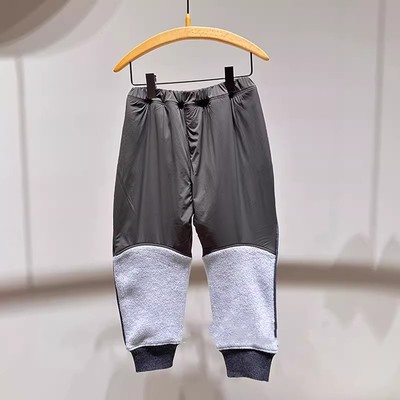 jnbybyjnby江南布衣冬男女童童装拼接摇粒绒束脚裤1P9E12320