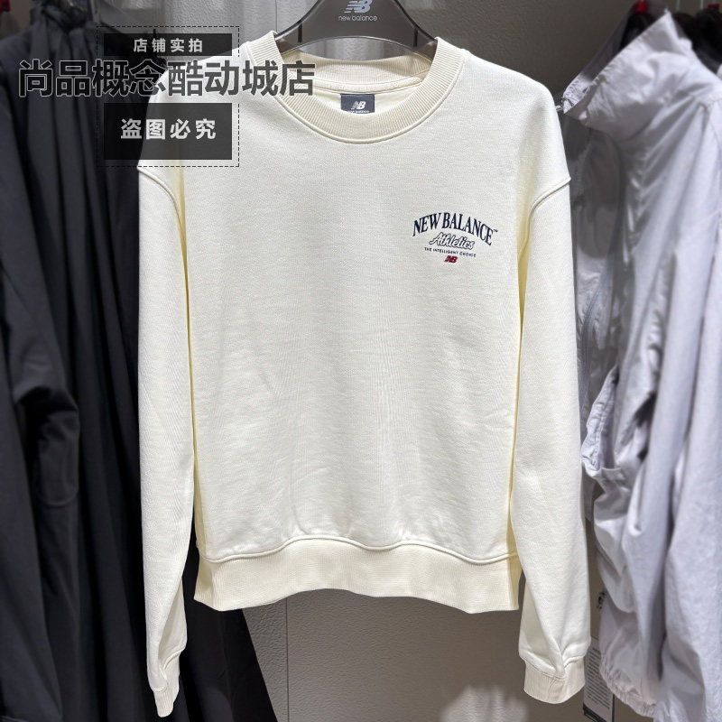 New Balance NB秋冬季女款简约运动休闲套头针织圆领卫衣NCF36342