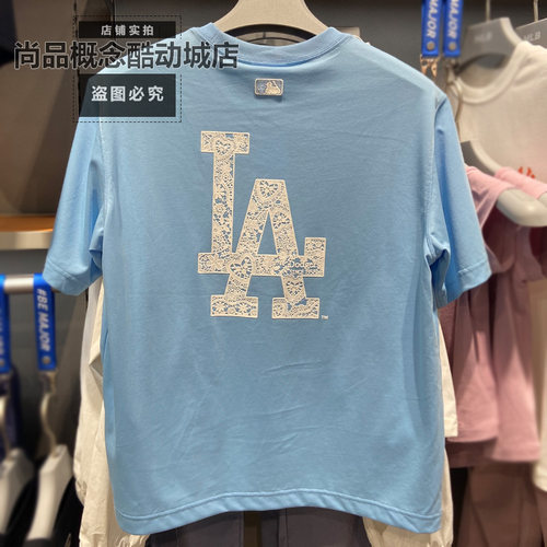 MLB夏季男女同款刺绣运动T恤