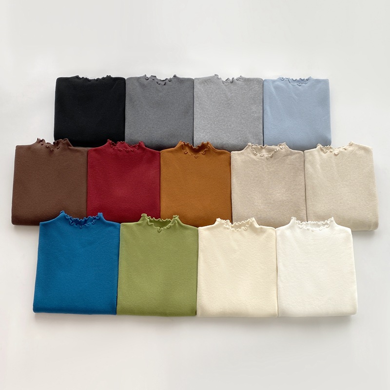 安迪绒柔软亲肤木耳边长袖内搭