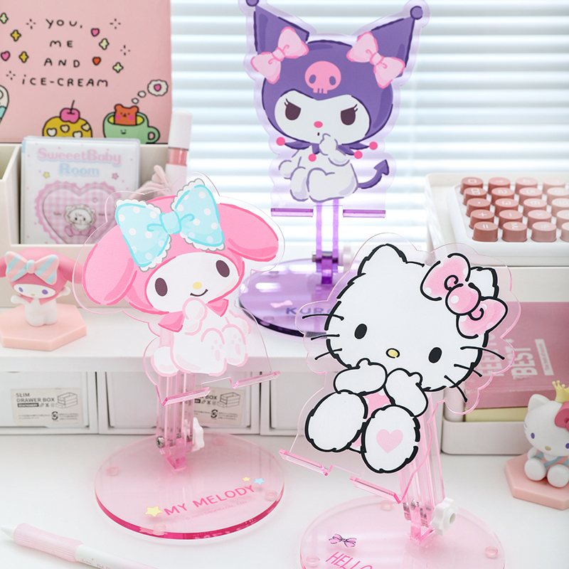 三丽鸥手机支架桌面ipad平板2025新款直播拍摄多功能通用家用床头支撑架伸缩桌上手机架懒人配件便携可爱