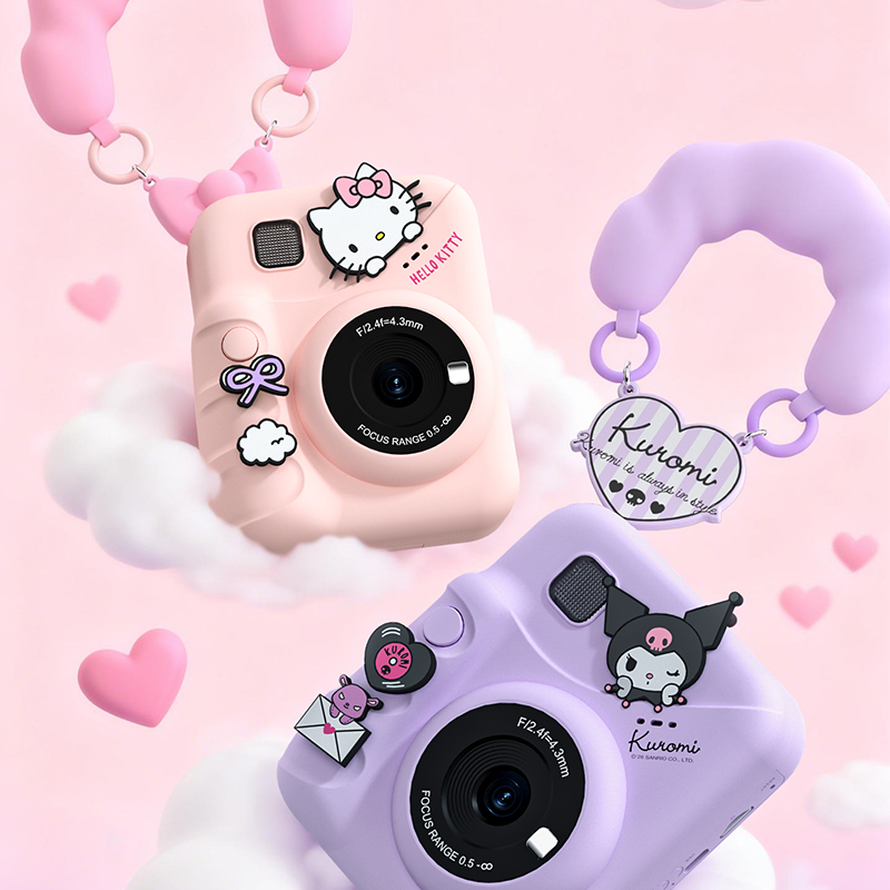 HelloKitty儿童拍立得照相机可拍照打印照片10岁女孩生日礼物玩具