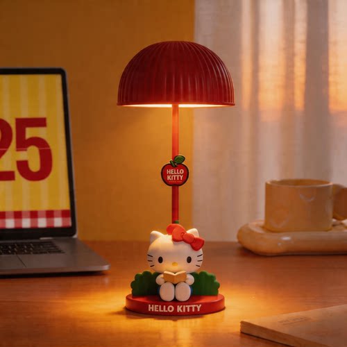 hellokitty台灯卧室床头灯护眼学习专用2026新款触摸宿舍书桌小夜灯充电式儿童学生生日礼物usb阅读睡眠灯