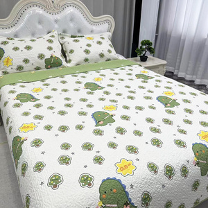 纯棉床盖三件套单件榻榻米夹棉四季通用全棉绗缝防滑床单单人铺盖