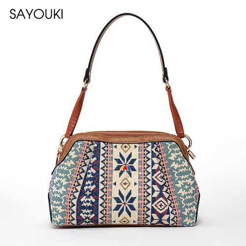 防水腋下包Sayouki高级感拼色
